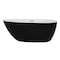 Alfi Brand 59" Black & White Oval Acrylic Free Standing Soaking Bathtub AB8862 - alternate 5